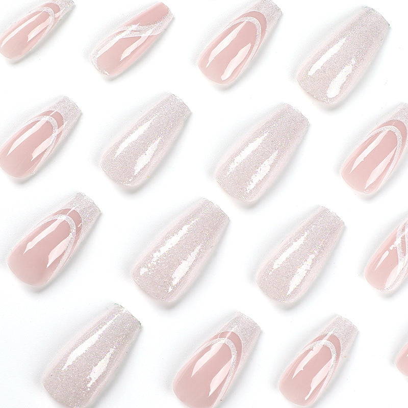 Wholesale Plastic French Glitter White Edge Nail Art Chips